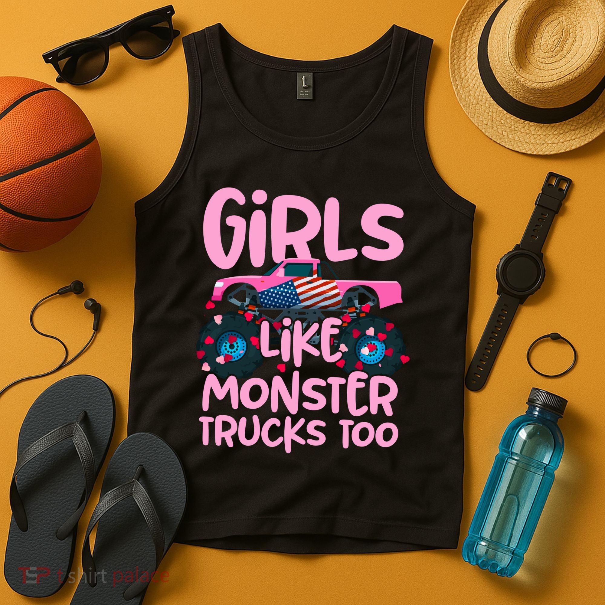 Monster Truck Girls Like Monsters Too Birthday Gifts Tank Top