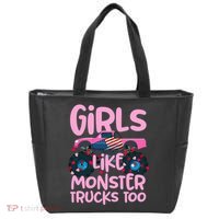 Monster Truck Girls Like Monsters Too Birthday Gifts Tote Bag thumb 0