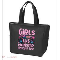 Monster Truck Girls Like Monsters Too Birthday Gifts Tote Bag thumb 3