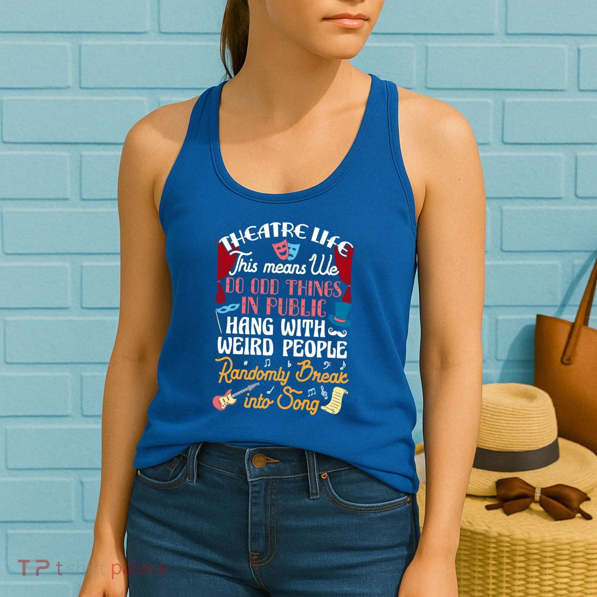 Musical Theater Gift Acting Theatre Nerd Drama Gift Women's Tank Top