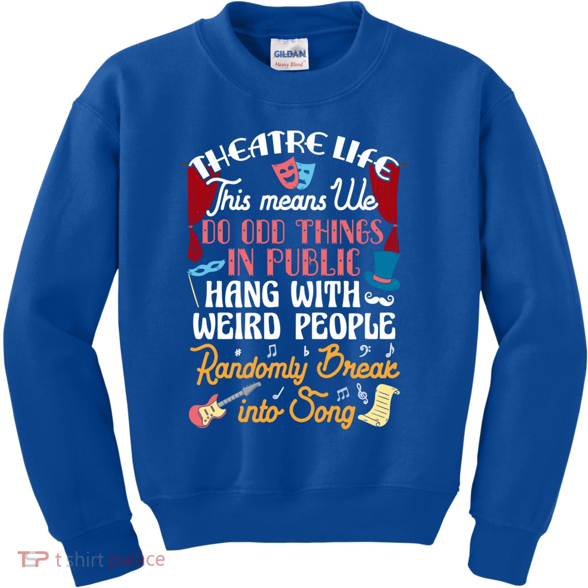 Musical Theater Gift Acting Theatre Nerd Drama Gift Kids Sweatshirt