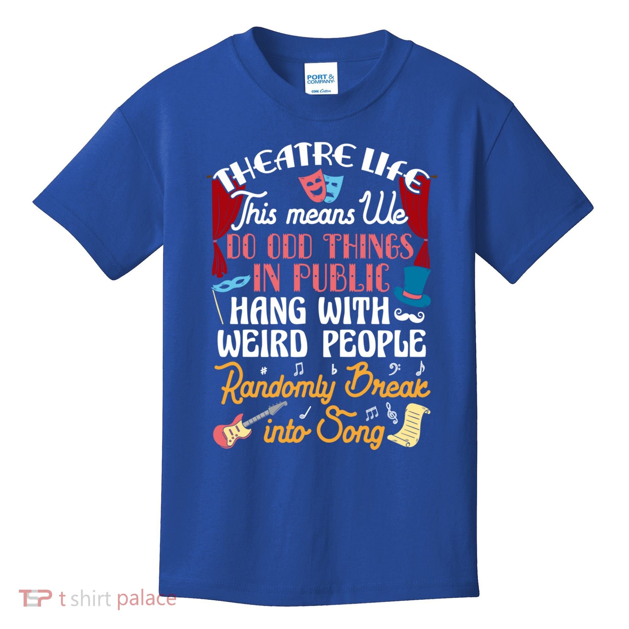 Musical Theater Gift Acting Theatre Nerd Drama Gift Kids T-Shirt