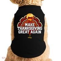 Make Thanksgiving Great Again Trump Turkey Doggie Tank thumb 0