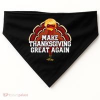 Make Thanksgiving Great Again Trump Turkey USA-Made Doggie Bandana thumb 0