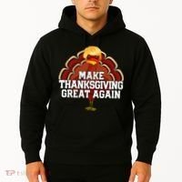 Make Thanksgiving Great Again Trump Turkey Hoodie thumb 2