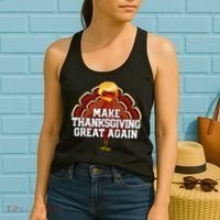 Make Thanksgiving Great Again Trump Turkey Women's Tank Top thumb 2