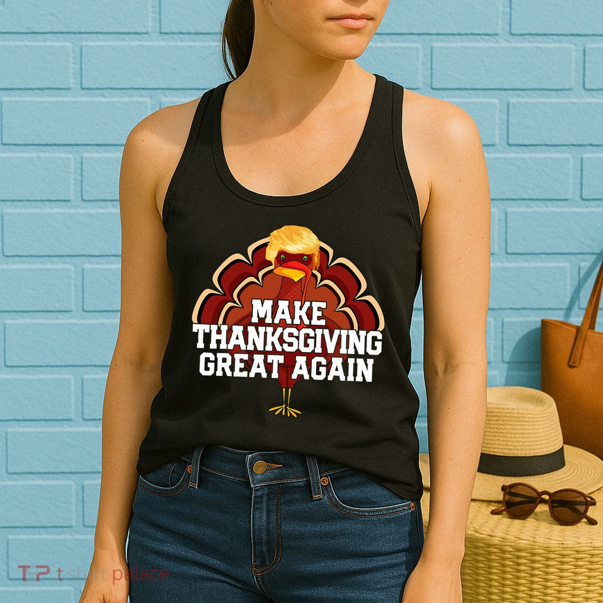 Make Thanksgiving Great Again Trump Turkey Women's Tank Top