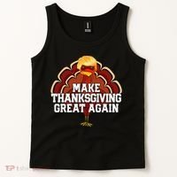 Make Thanksgiving Great Again Trump Turkey Tank Top thumb 2