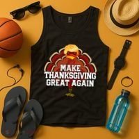 Make Thanksgiving Great Again Trump Turkey Tank Top thumb 4
