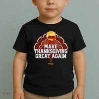 Make Thanksgiving Great Again Trump Turkey Toddler T-Shirt thumb 2