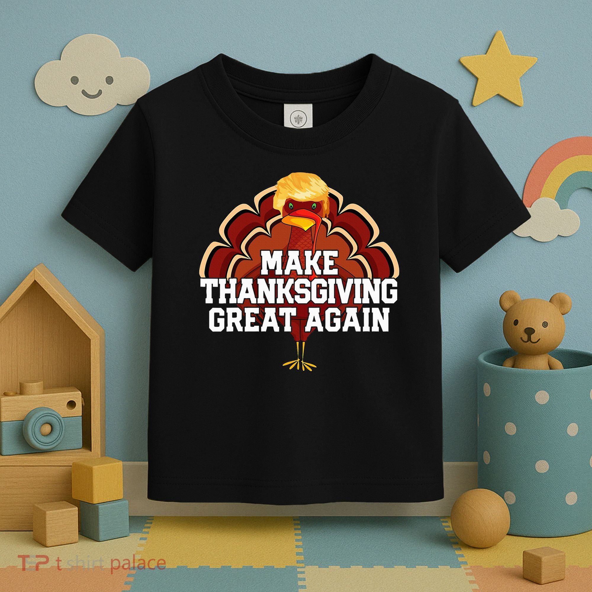 Make Thanksgiving Great Again Trump Turkey Toddler T-Shirt