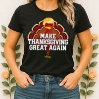Make Thanksgiving Great Again Trump Turkey Women's T-Shirt thumb 2