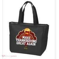 Make Thanksgiving Great Again Trump Turkey Tote Bag thumb 3