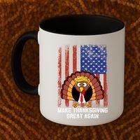 Make Thanksgiving Great Again Funny Trump Turkey Gift Coffee Mug thumb 2