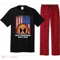 Make Thanksgiving Great Again Funny Trump Turkey Gift Pajama Set thumb 0