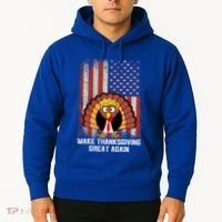 Make Thanksgiving Great Again Funny Trump Turkey Gift Hoodie thumb 2