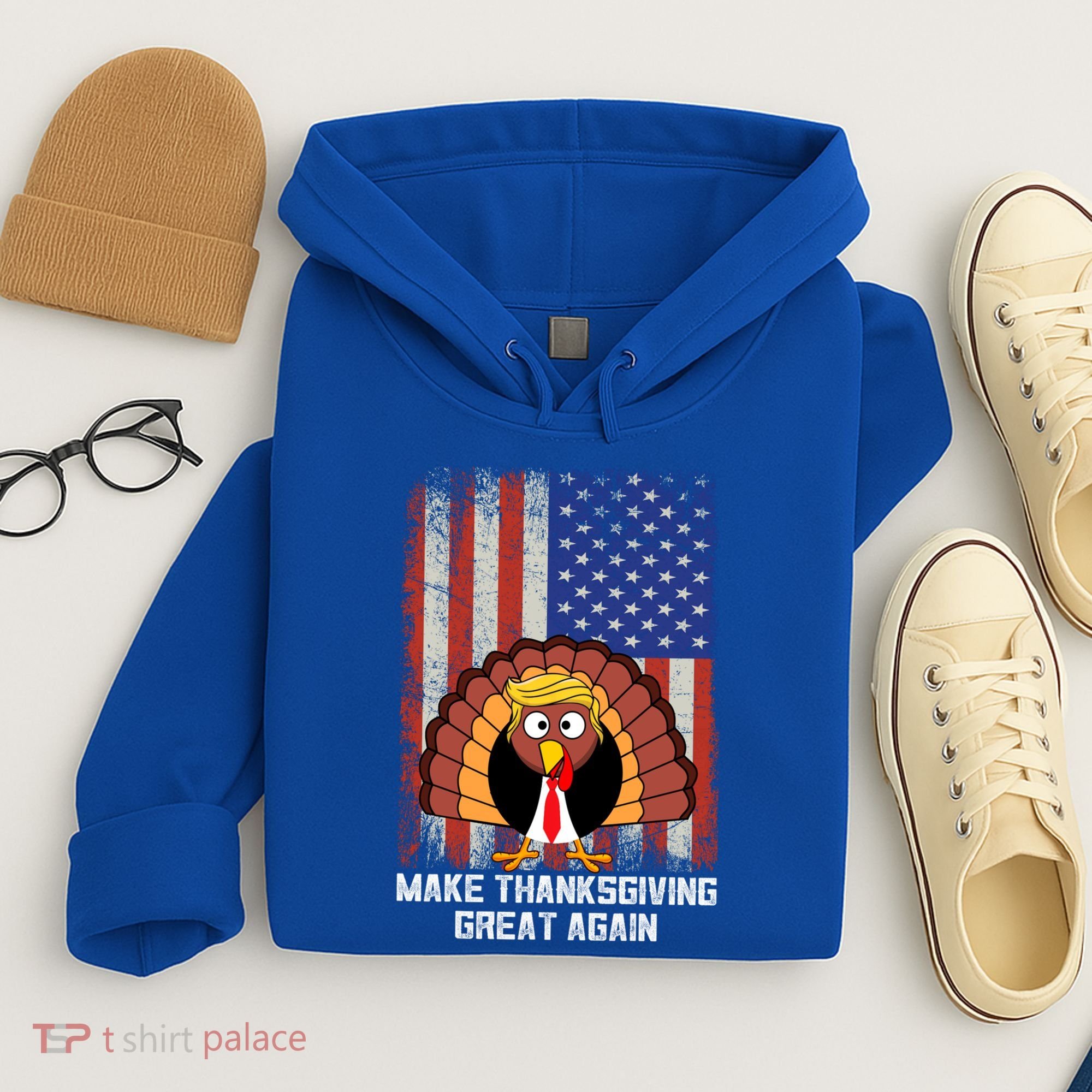 Make Thanksgiving Great Again Funny Trump Turkey Gift Hoodie