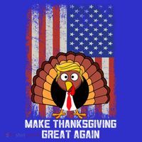 Make Thanksgiving Great Again Funny Trump Turkey Gift Sweatshirt thumb 3
