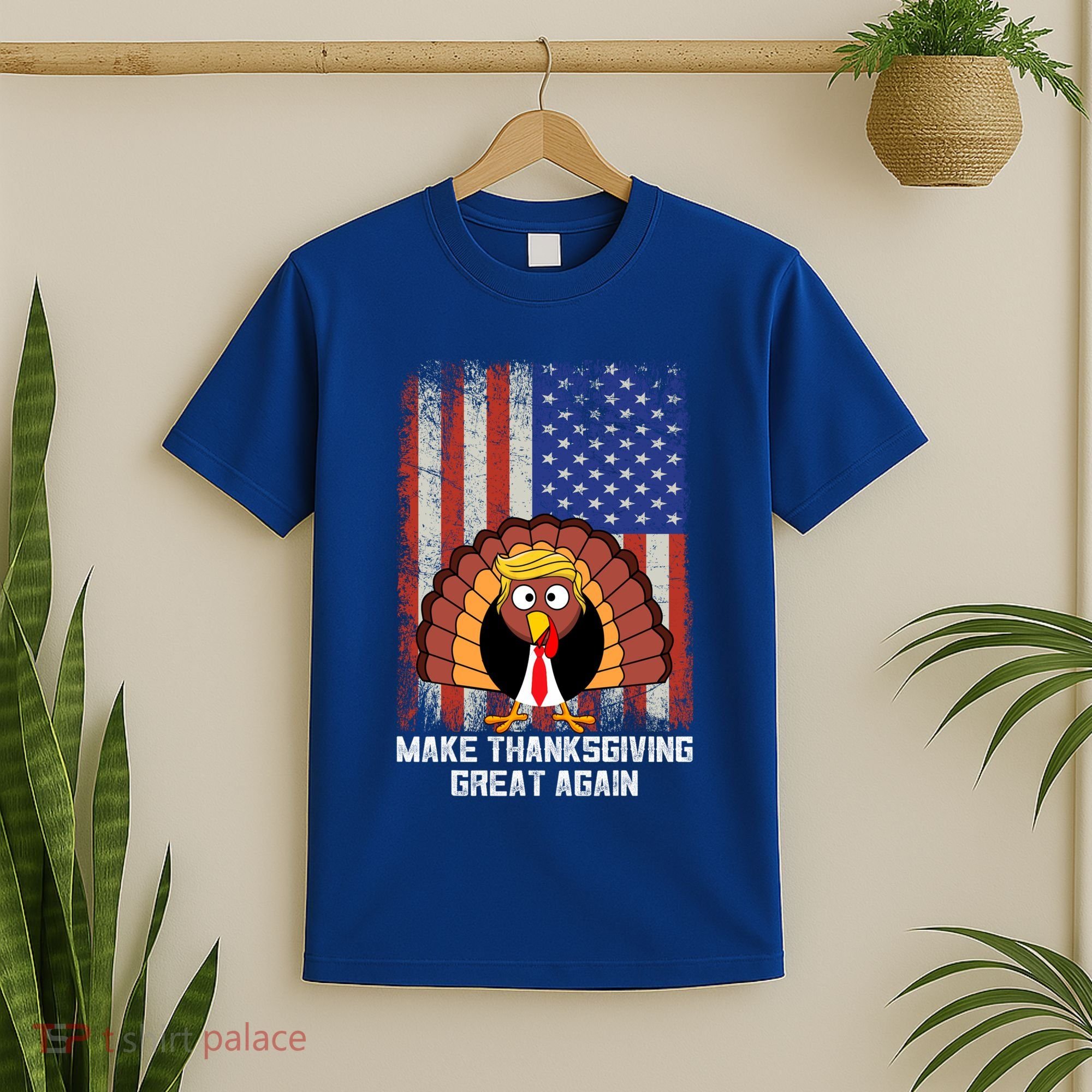 Make Thanksgiving Great Again Funny Trump Turkey Gift T-Shirt