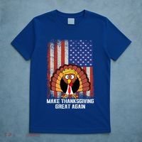 Make Thanksgiving Great Again Funny Trump Turkey Gift T-Shirt thumb 5