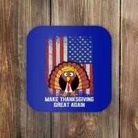 Make Thanksgiving Great Again Funny Trump Turkey Gift Coaster thumb 0