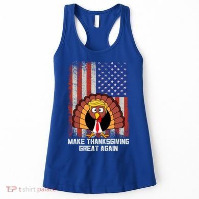 Make Thanksgiving Great Again Funny Trump Turkey Gift Women's Tank Top