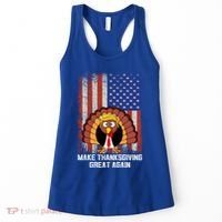 Make Thanksgiving Great Again Funny Trump Turkey Gift Women's Tank Top thumb 0