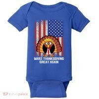 Make Thanksgiving Great Again Funny Trump Turkey Gift Baby Bodysuit thumb 0