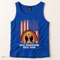 Make Thanksgiving Great Again Funny Trump Turkey Gift Tank Top thumb 2