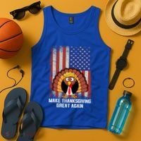 Make Thanksgiving Great Again Funny Trump Turkey Gift Tank Top thumb 4