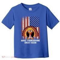 Make Thanksgiving Great Again Funny Trump Turkey Gift Toddler T-Shirt thumb 0