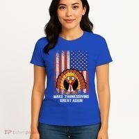 Make Thanksgiving Great Again Funny Trump Turkey Gift Women's T-Shirt thumb 4