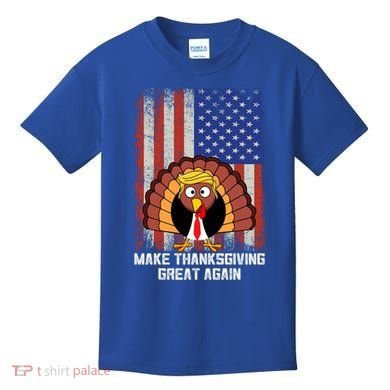 Make Thanksgiving Great Again Funny Trump Turkey Gift Kids T-Shirt