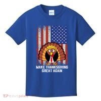 Make Thanksgiving Great Again Funny Trump Turkey Gift Kids T-Shirt thumb 0