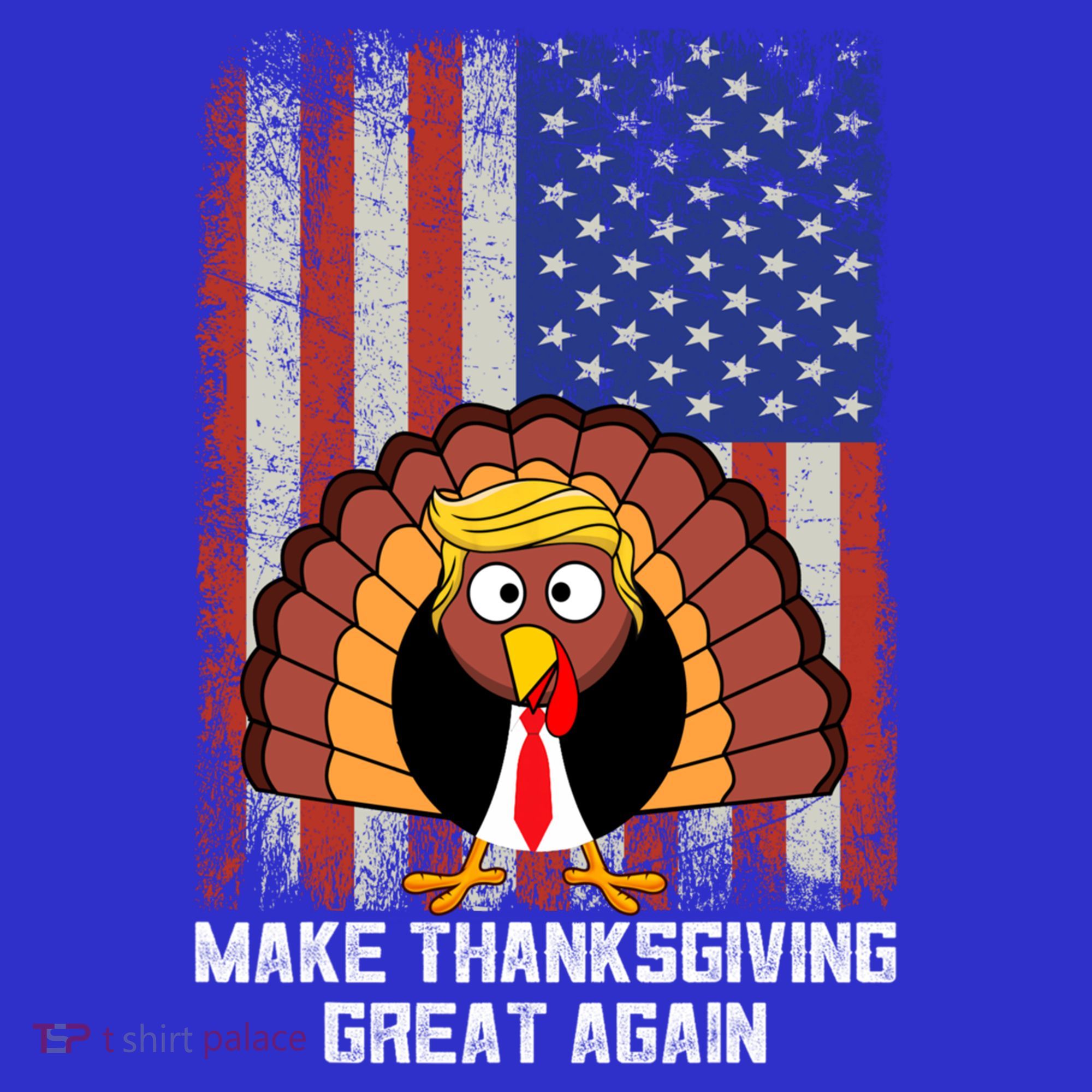 Make Thanksgiving Great Again Funny Trump Turkey Gift Kids T-Shirt