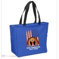 Make Thanksgiving Great Again Funny Trump Turkey Gift Tote Bag thumb 2