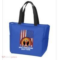 Make Thanksgiving Great Again Funny Trump Turkey Gift Tote Bag thumb 3