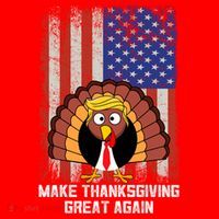 Make Thanksgiving Great Again Funny Trump Turkey Gift Santa Hat thumb 1