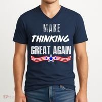 Make Thinking Great Again V-Neck T-Shirt thumb 2