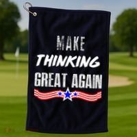 Make Thinking Great Again Golf Towel thumb 1