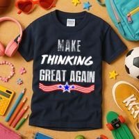 Make Thinking Great Again Kids T-Shirt thumb 3