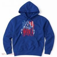 Merica The Grim Reaper Skull American Flag 4th Of July Gift Hoodie thumb 0