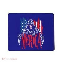 Merica The Grim Reaper Skull American Flag 4th Of July Gift Mousepad thumb 0