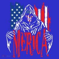 Merica The Grim Reaper Skull American Flag 4th Of July Gift Mousepad thumb 1