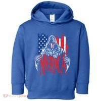 Merica The Grim Reaper Skull American Flag 4th Of July Gift Toddler Hoodie thumb 0