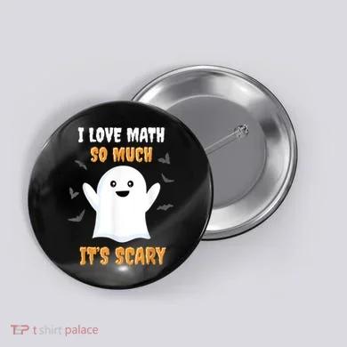 Math Teacher Halloween Funny Math Class School Mathematician Button