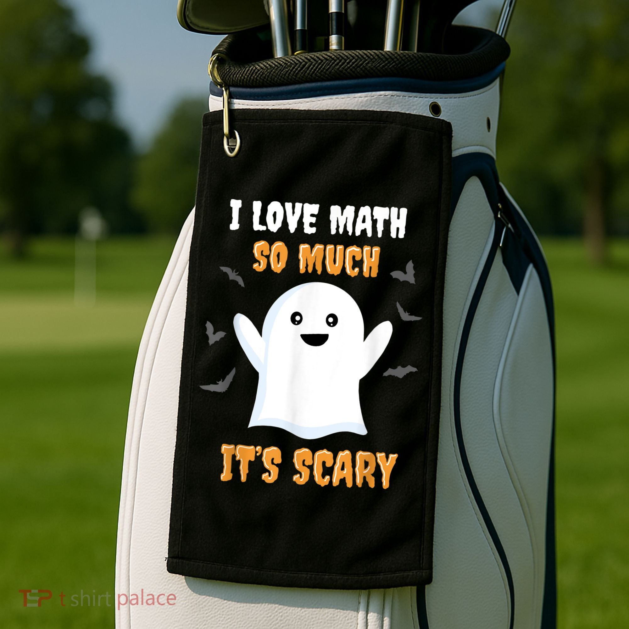 Math Teacher Halloween Funny Math Class School Mathematician Golf Towel