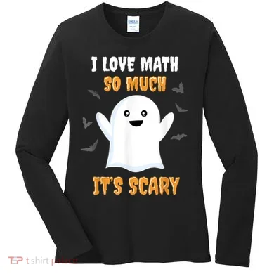 Math Teacher Halloween Funny Math Class School Mathematician Women's Long Sleeve Shirt
