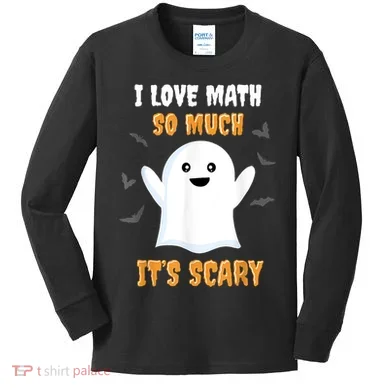 Math Teacher Halloween Funny Math Class School Mathematician Kids Long Sleeve Shirt