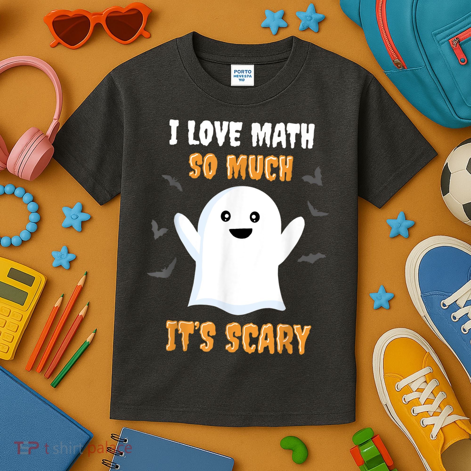 Math Teacher Halloween Funny Math Class School Mathematician Kids T-Shirt
